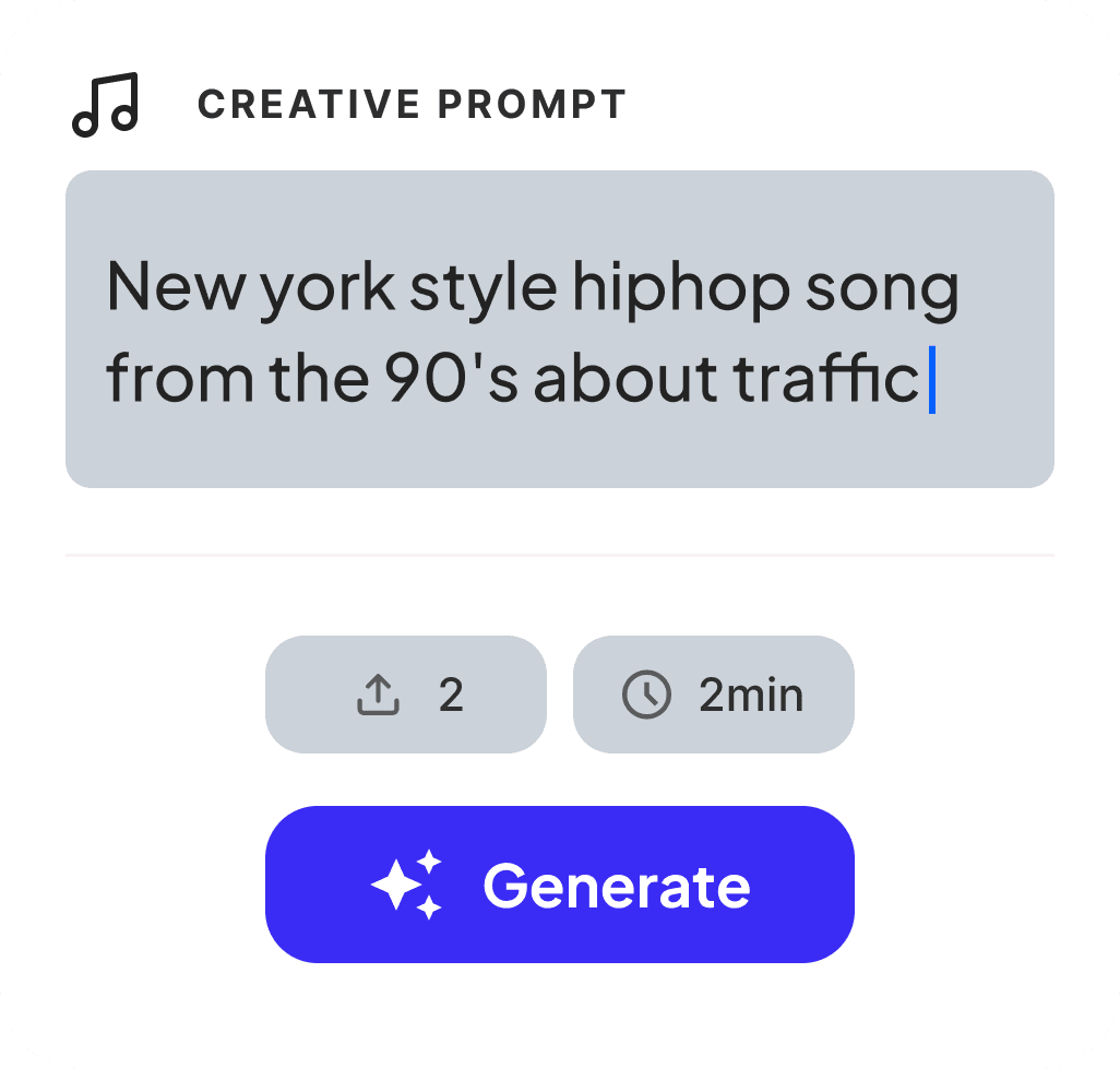 Prompt-based music generation interface